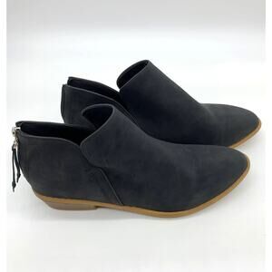 Womens Ankle Boot Size 10 Black Pointed Toe Zipper
